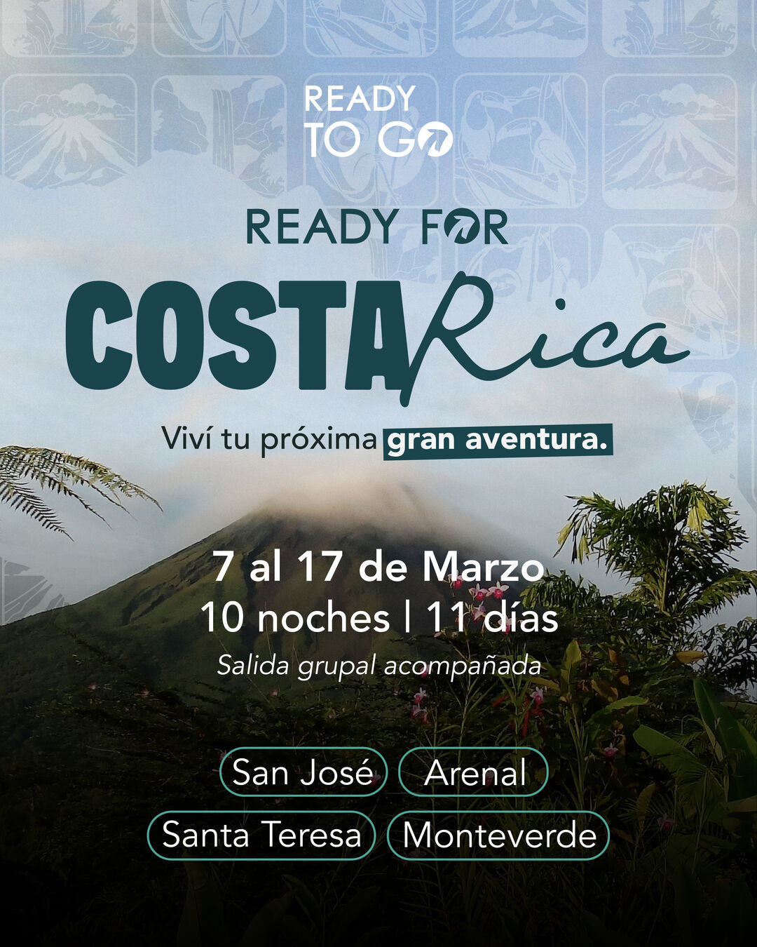 Flyer Costa Rica: volcán Arenal