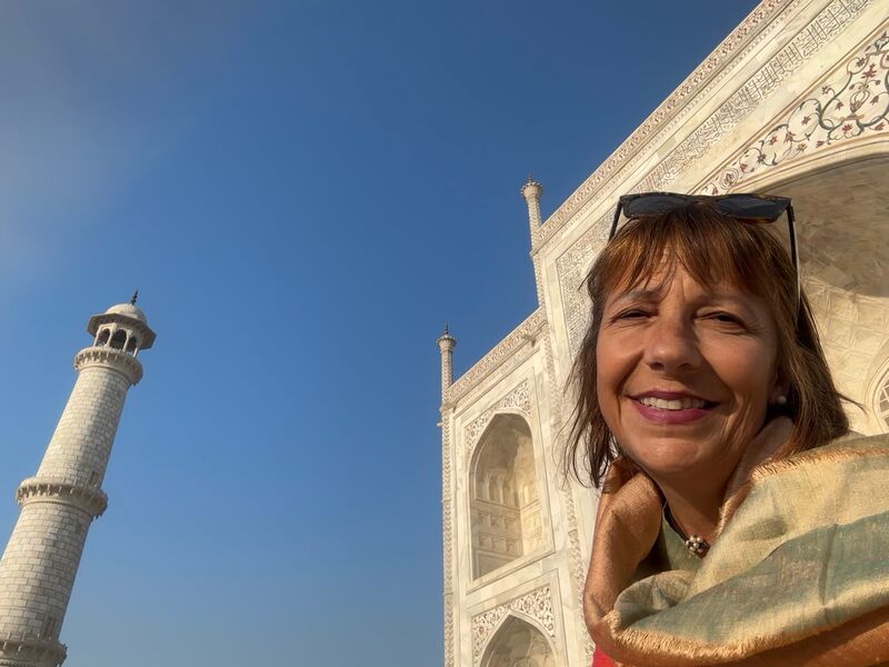 Tere en el Taj Mahal